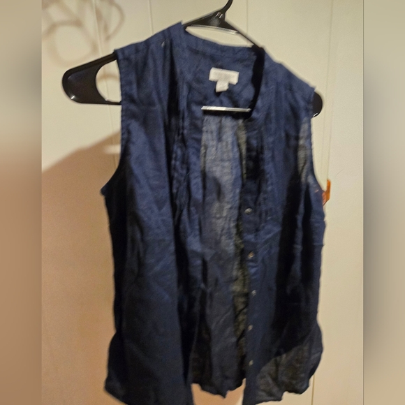 Chemise 100% linen Bleu - Picture 2 of 5